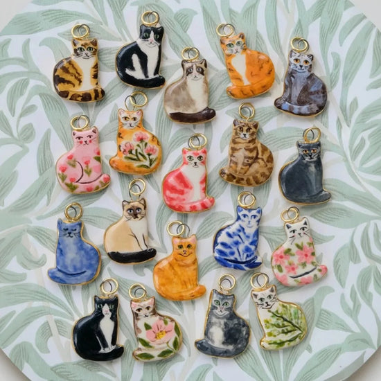 New Fashion Cartoon Small Animal Accessories DIY Necklace for Women Girls Painting Pet Cat Pendant Necklace DIY Accessory Gift